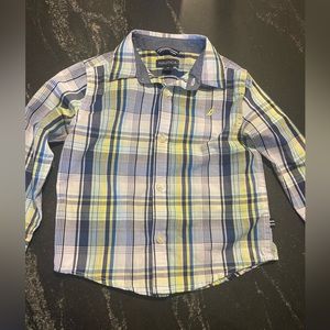 Boys 3t‎ Plaid Nautica Button Down